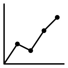  Line chart glyph solid icon