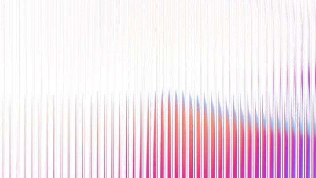 Abstract 3d render, background animation with ribbed glass effect, 4k seamless looped video