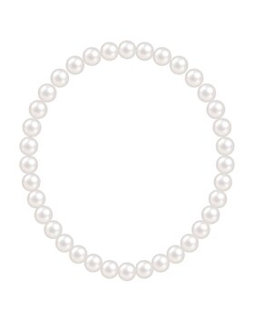 Circle of white pearls