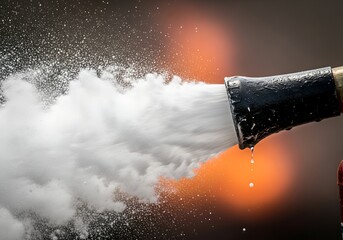 water gun shoot from firefighter