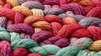 Colorful braided threads texture