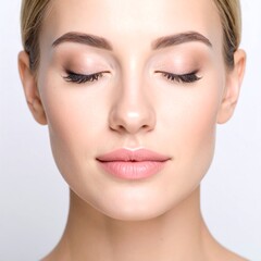 Obraz premium Close-up of a woman's serene face