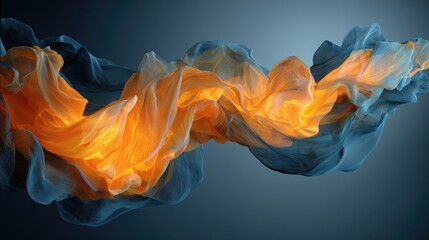 Flowing fabric, vibrant colors, abstract design