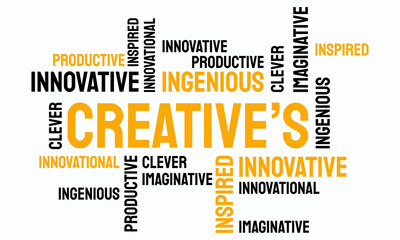 word of Creative typography, creative typography text word art vector marketing illustration