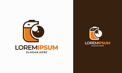 Modern Camera photography logo icon vector template