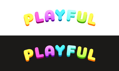 Modern Colorful Playful Logotype vector, Playful Background Illustration