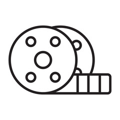 Classic Film roll icon, bioskop line icon
