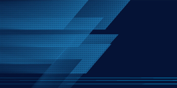 Abstract blue banner design vector, dynamic sporty horizontal background template for media promotion or web banner