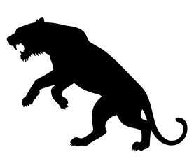 Roaring Tiger Silhouette