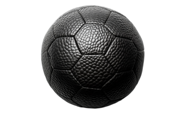 Digital soccer ball icon in monochrome design symbolizing athletic activity and competition isolated on transparent background PNG