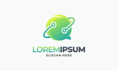 Fototapeta premium modern Technology Consulting logo template designs vector illustration