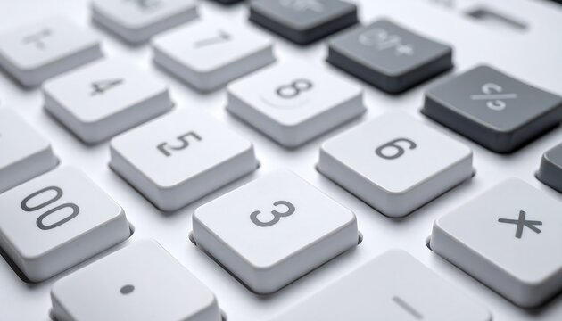 Close-up of calculator keypad
