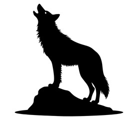 Howling Wolf Silhouette