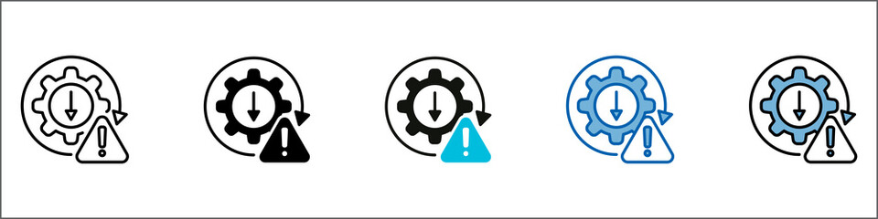 Inefficiency Icon Pack Multistyle Illustration