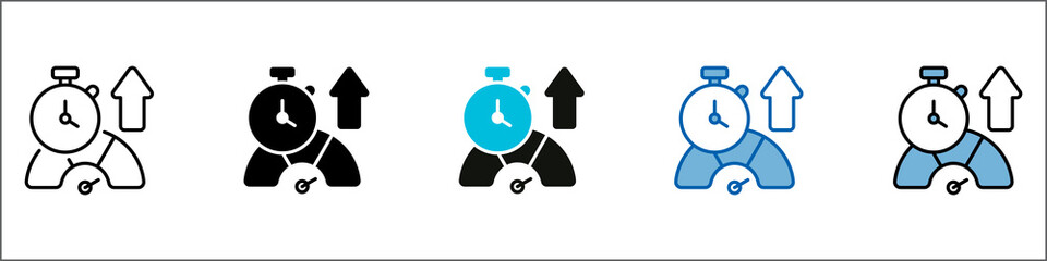 Efficiency Icon Pack Multistyle Illustration