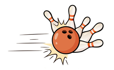 Bowling Classic Pins and Ball