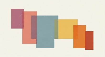 Abstract overlapping color blocks background for graphic design and presentation