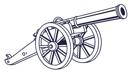 Fototapeta premium Illustration of a classic cannon