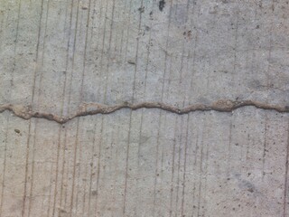 Concrete floor with cracks