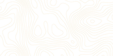Geography golden landscape, Topo contour map on white background, Topographic contour lines. Seamless pattern with lines, Topographic map. Geographic mountain relief diagram line, wave carve pattern. 