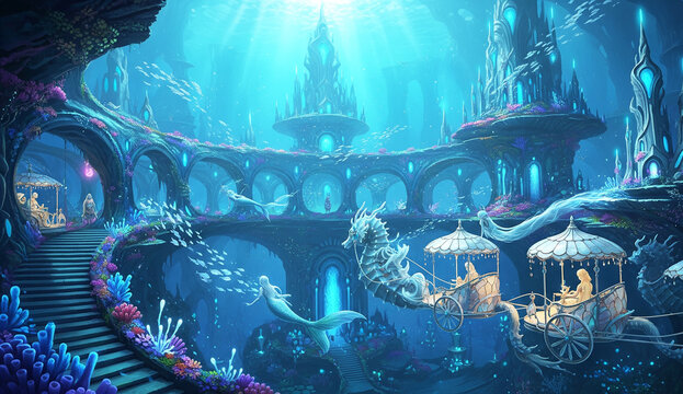 Submerged City A Majestic Underwater Kingdom