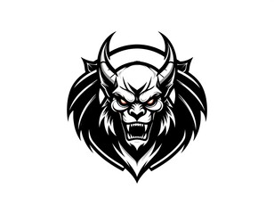 Fototapeta premium Aggressive beast head logo