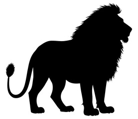 Majestic Lion Silhouette