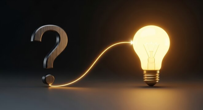 Illuminate the Unknown Glowing Light Bulb Connected to Question Mark Innovation Ideas Creative Inspiration Discovery