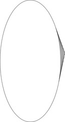 Oval white frame overlapping for badges, logo, label, banner