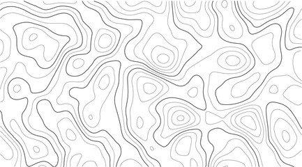 Topography elevation map design in clean white vector contour style with seamless grid background, perfect for geographic and mapping artwork