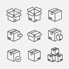 A set of Package box symbols is shown in a black and white style