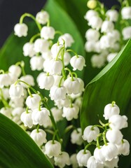 Close-up of delicate white lilies
