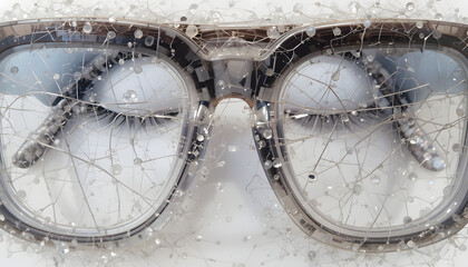 High-Resolution PNG of Stylish Acetate Eyeglass Frame Front View Isolated on Pure White Background