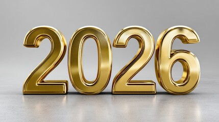 Stylish Gold 2020 Sign on a Sleek White Surface Perfect for New Year Celebrations and Modern Design Enthusiasts
