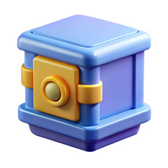 3D Safe Bank Vault Security Icon  Finance Protection Symbol