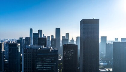 Obraz premium Cityscape panorama of modern skyscrapers