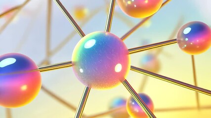 Colorful molecular structure - Powered by Adobe