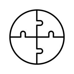 Obraz premium pieces Puzzle vector icon jigsaw puzzle pieces silhouette. Perfect jigsaw puzzle vector for concept illustrations, problem solving.