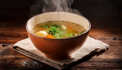steaming bowl of comforting broth