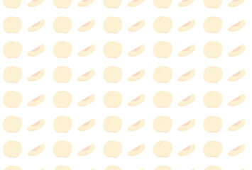 シンプルな白桃のシームレスパターン背景