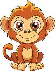 Fototapeta premium Funny Cartoon Monkey