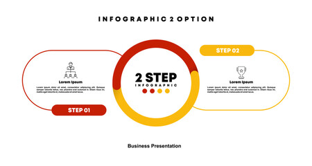 Vector circle arrows infographic, cycle diagram, graph, presentation chart. Business concept with 2 options, parts, steps, processes.	