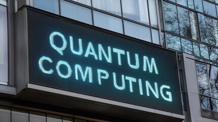 Fototapeta premium AI Quantum Computing Research and Development concept, Digital display of 