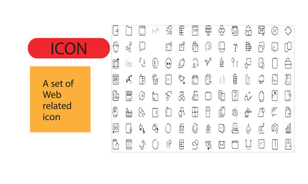 A set of web related icon