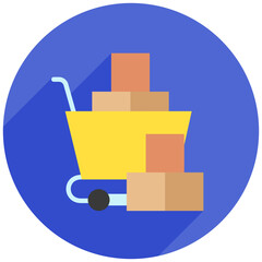 Bulk Order rounded flat color, mini illustration icon. use for modern concept, print, UI, UX kit, web and app development. Vector related to commerce, retail, marketing and shopping.