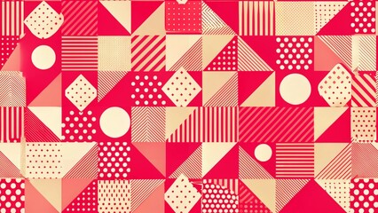 Colorful abstract background with different geometric patterns