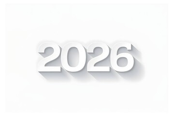 2026 Isolated on White Background