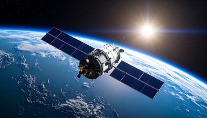 artificial satellite floating in space