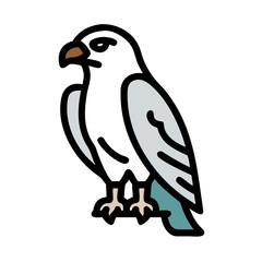 Minimalist Sparrow Illustration on Black Background, Bird Icon, Vector Art