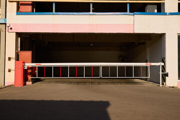 Automated Parking Garage Entrance with a Security Gate for improved access control and safety